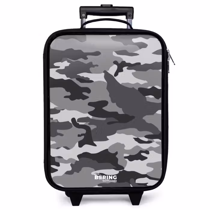 Children's suitcase - Camo Gray