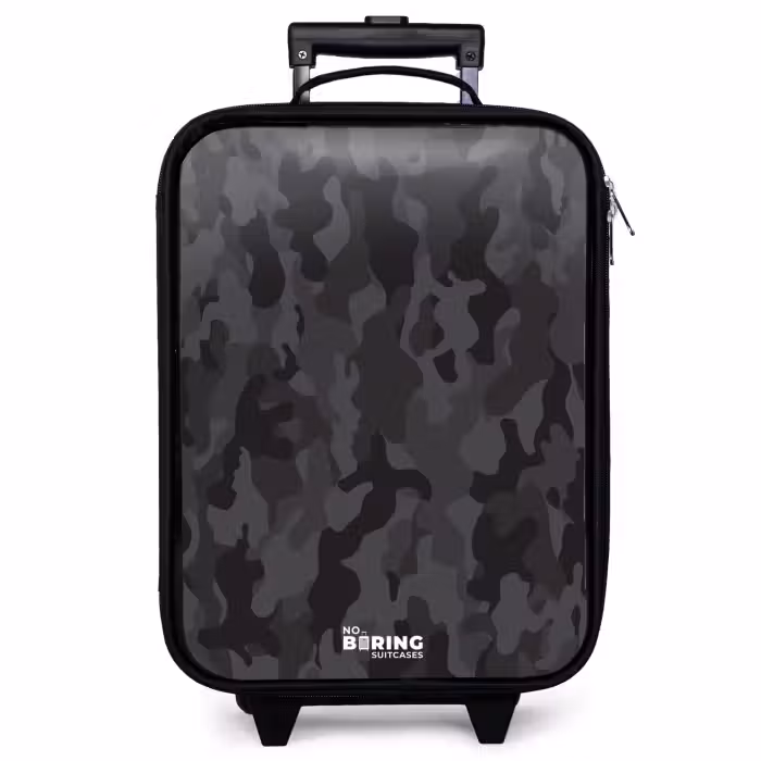 Children's suitcase - Green camouflage print