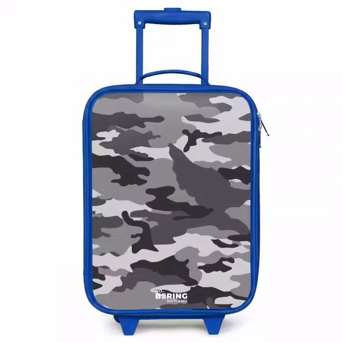 Children's suitcase - Blue - Camo Gray