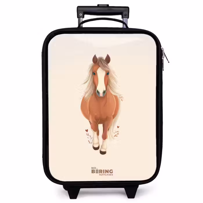 Children's suitcase - Brown horse in gallop