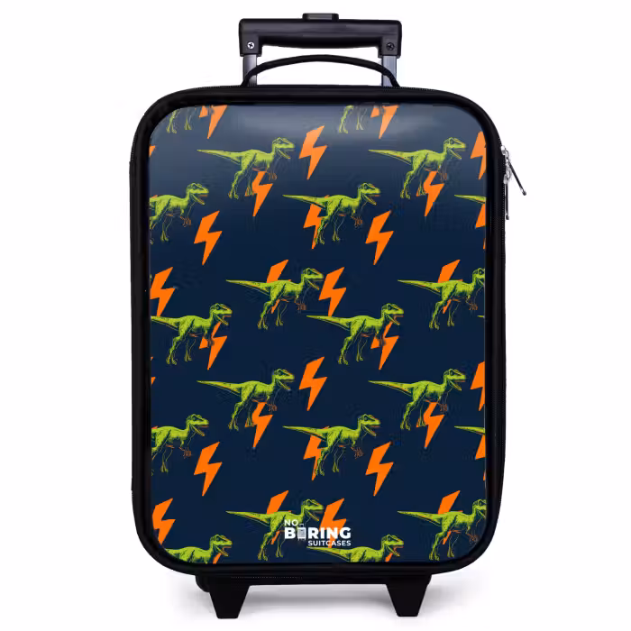 Children's suitcase - Dinos - Lightning - Animals - Blue