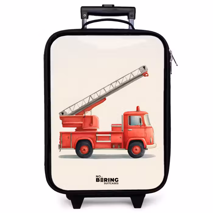 Children's suitcase - Fire truck - Signed - Red