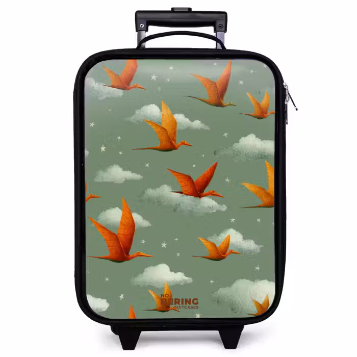 Children's suitcase - Flying pterosaurs among stars