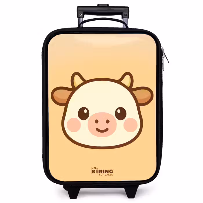 Children's suitcase - Kawai - Cow - Brown