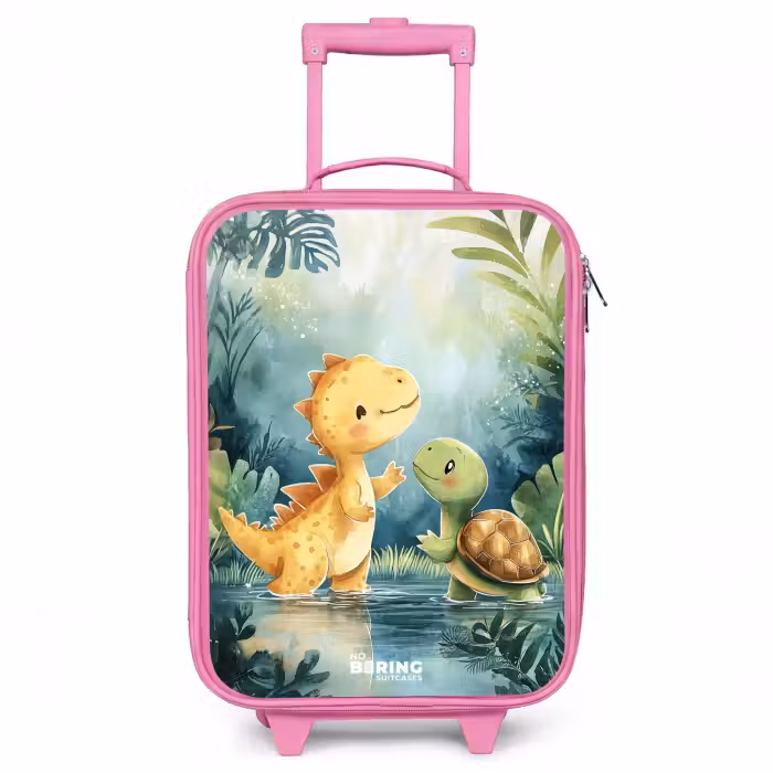 Children's suitcase - Pink - Dino - Turtle - Jungle