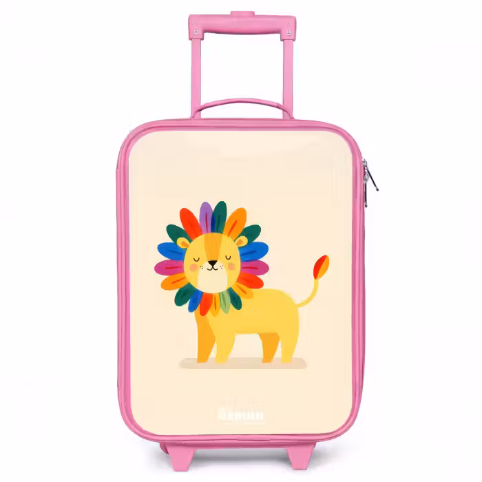 Children's suitcase - Pink - Lion - Mane - Colorful