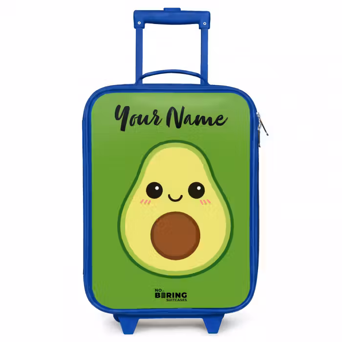 Children's suitcase with name - Blue - Kawai - Avocado - Green