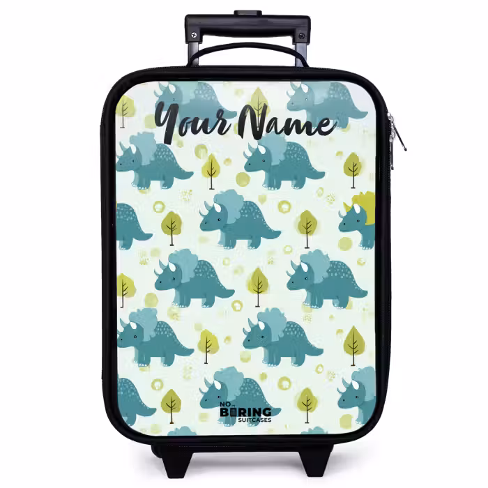 Children's suitcase with name - Dinos - Pattern - Nature