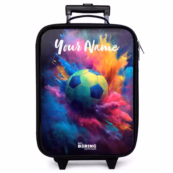 Children's suitcase with name - Neon - Ball - Colorful