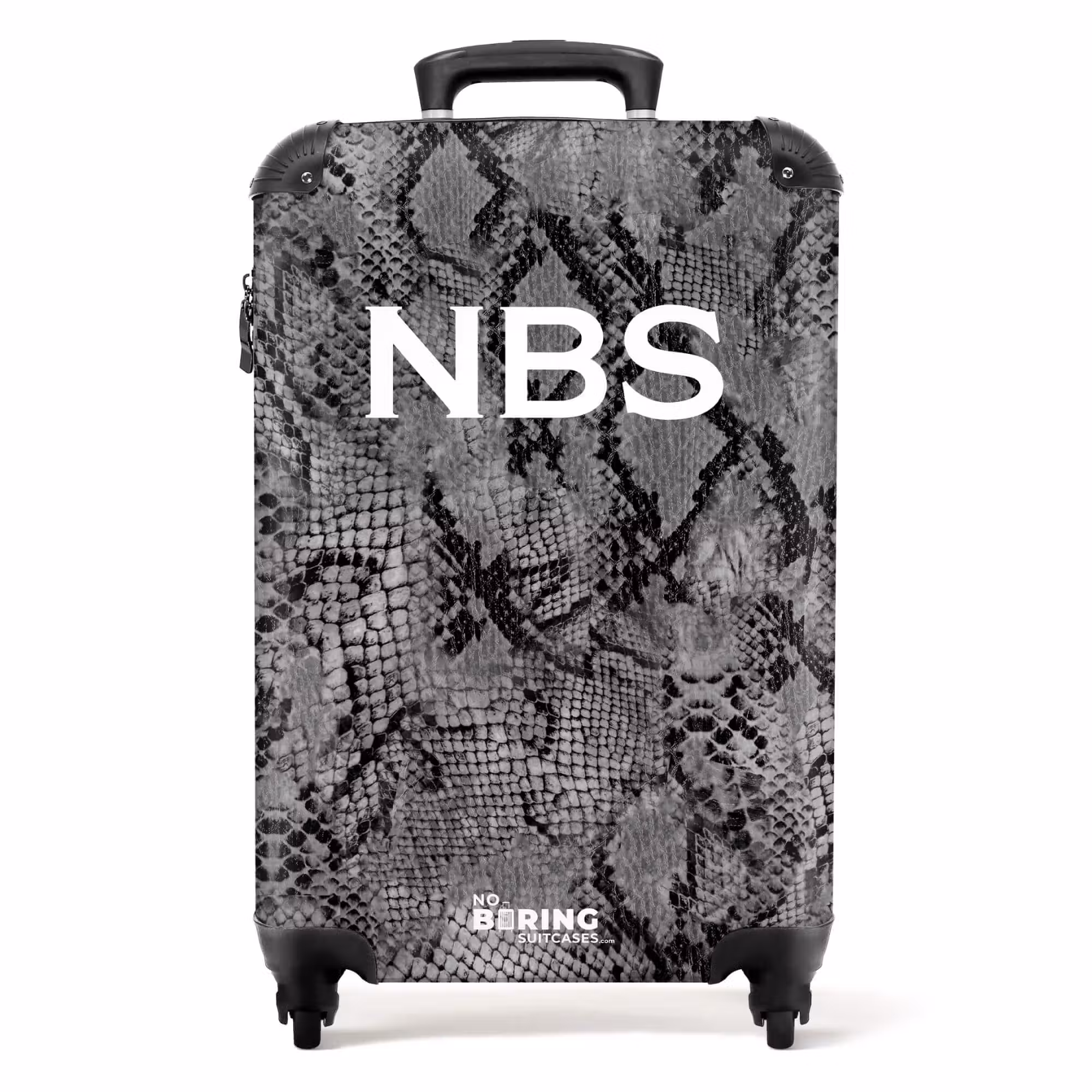 Suitcase - Gray snake pattern