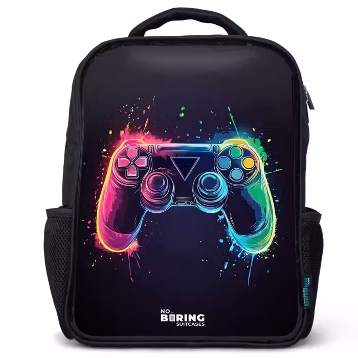 Kids backpack - Black - Game - Controller - Colorful