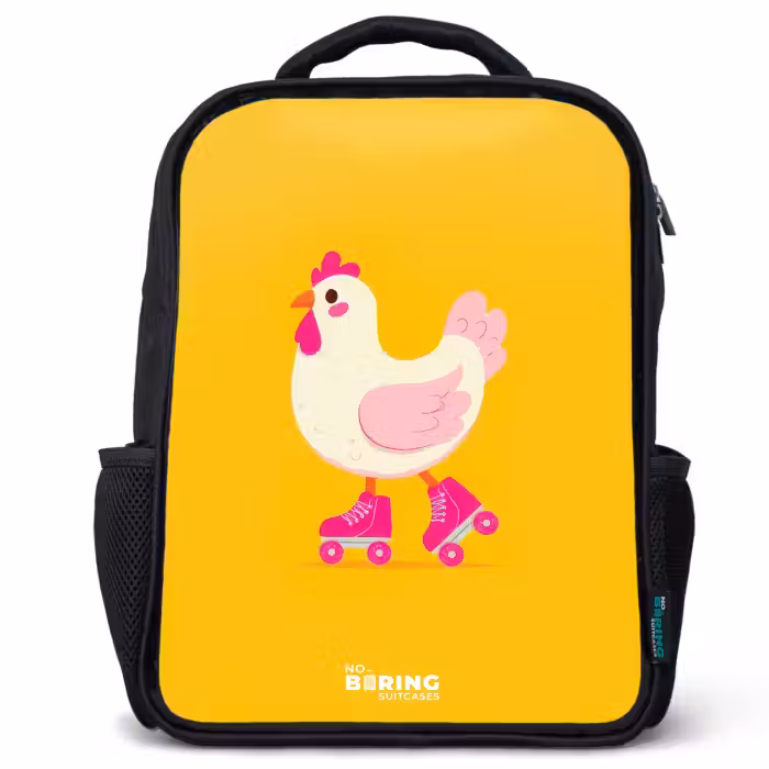 Kids backpack - Black - Kip - Roller skates - Yellow