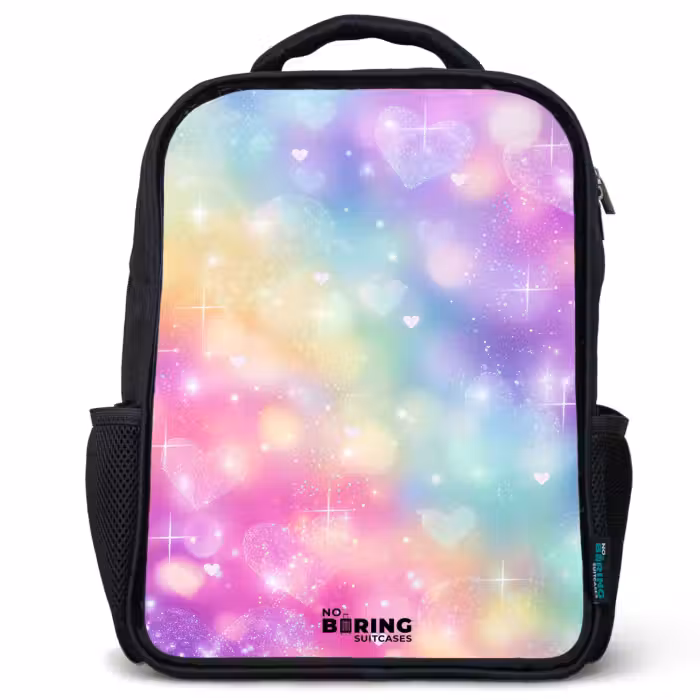 Kids backpack - Black - Light - Rainbow - Hearts
