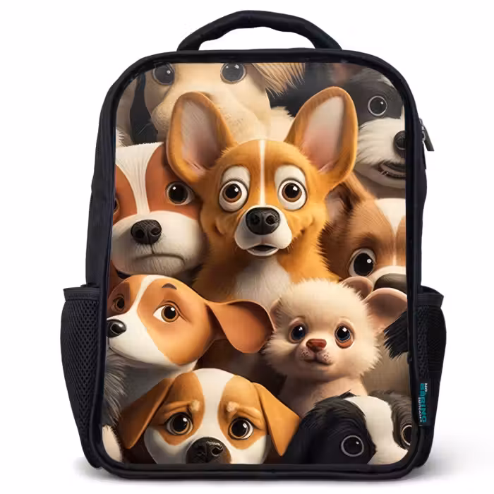 Kids backpack - Black - Merry Dogs