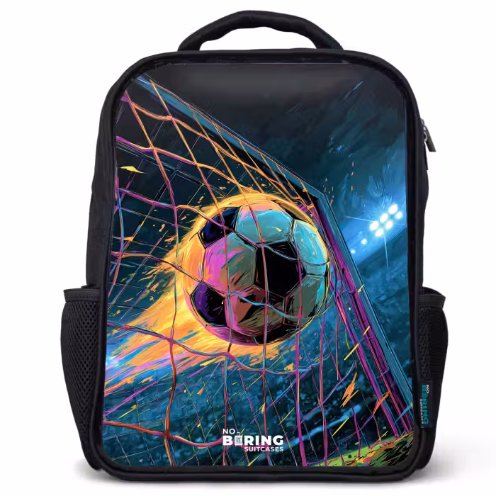 Kids backpack - Black - Neon - Net - Football - Colorful