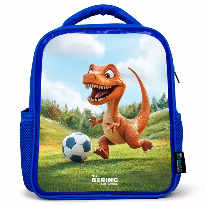 Kids backpack - Blue - Soccer - Dino - Sports