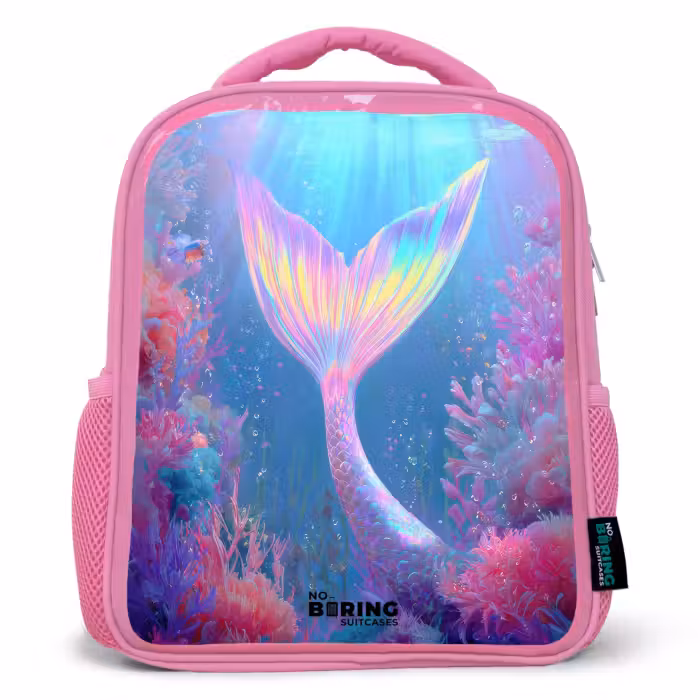 Kids backpack - Pink - Mermaid - Coral - Water