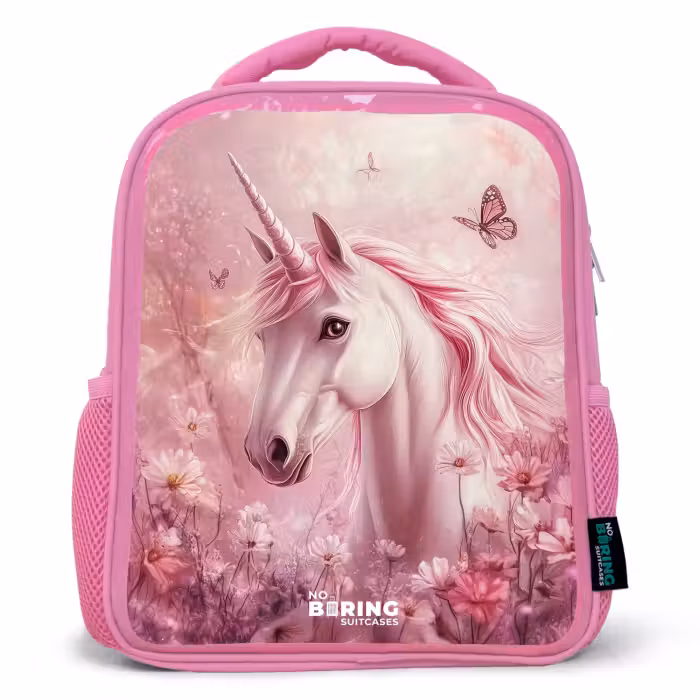 Kids backpack - Pink - Unicorn - Pink - Butterflies - Flowers