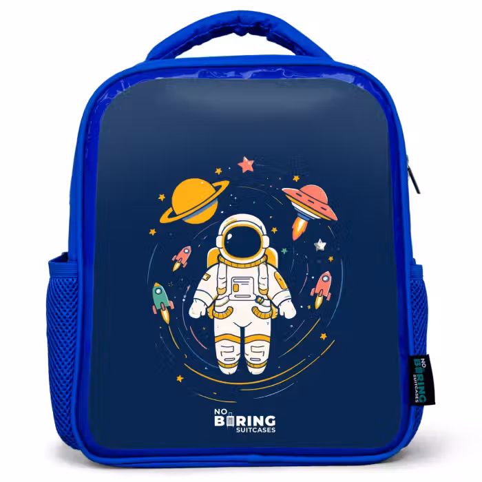 Kids backpack - Blue - Astronaut - Planet - Stars - Rocket