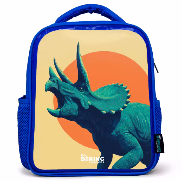 Kids backpack - Blue - Dino - Triceratops - Animal