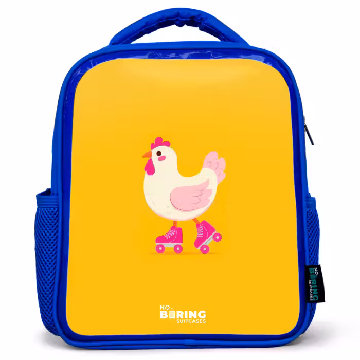 Kids backpack - Blue - Kip - Roller skates - Yellow