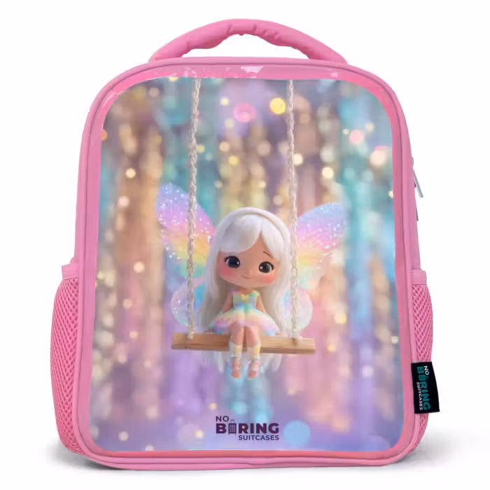 Kids backpack - Pink - Fairy - Elf - Rainbow