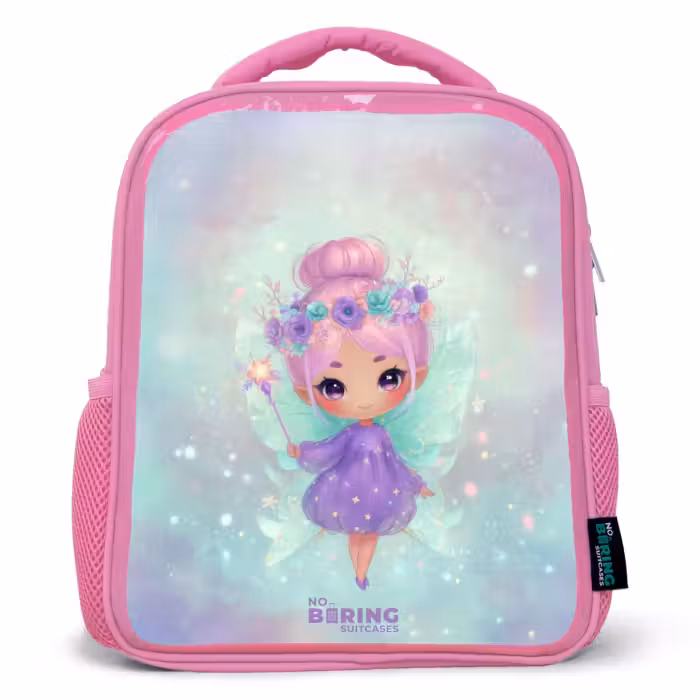 Kids backpack - Pink - Flower fairy in pastel shine