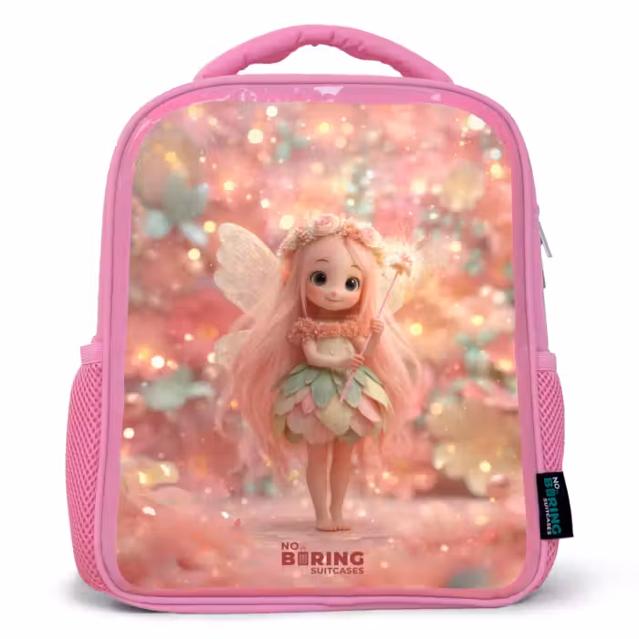 Kids backpack - Pink - Flower fairy in pink fairy world