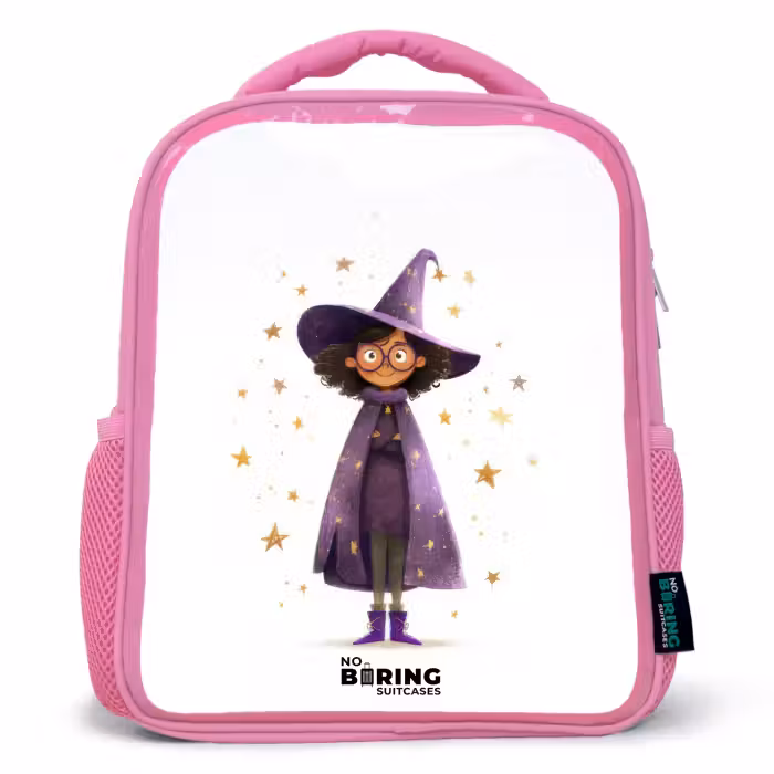 Kids backpack - Pink - The purple wizard's cloak