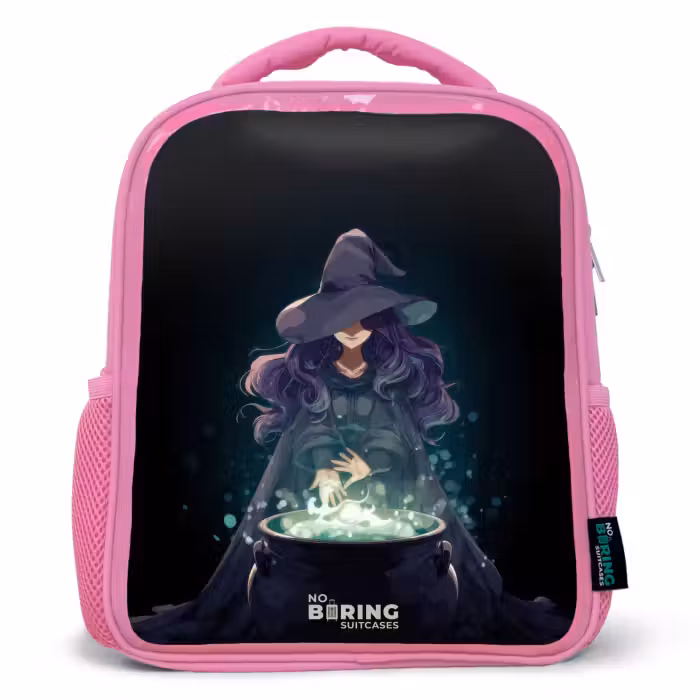 Kids backpack - Pink - Witch - Cauldron - Magic