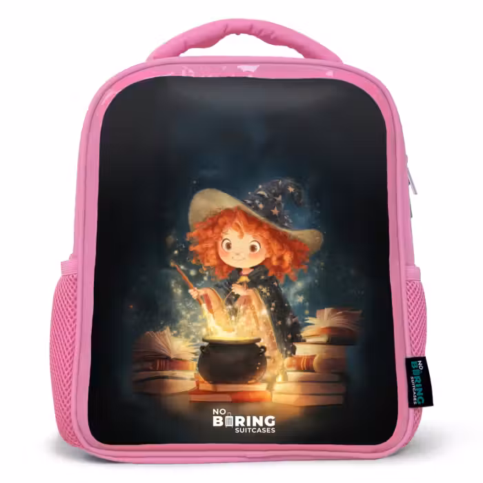 Kids backpack - Pink - Witch with Sparkling Magic Potion