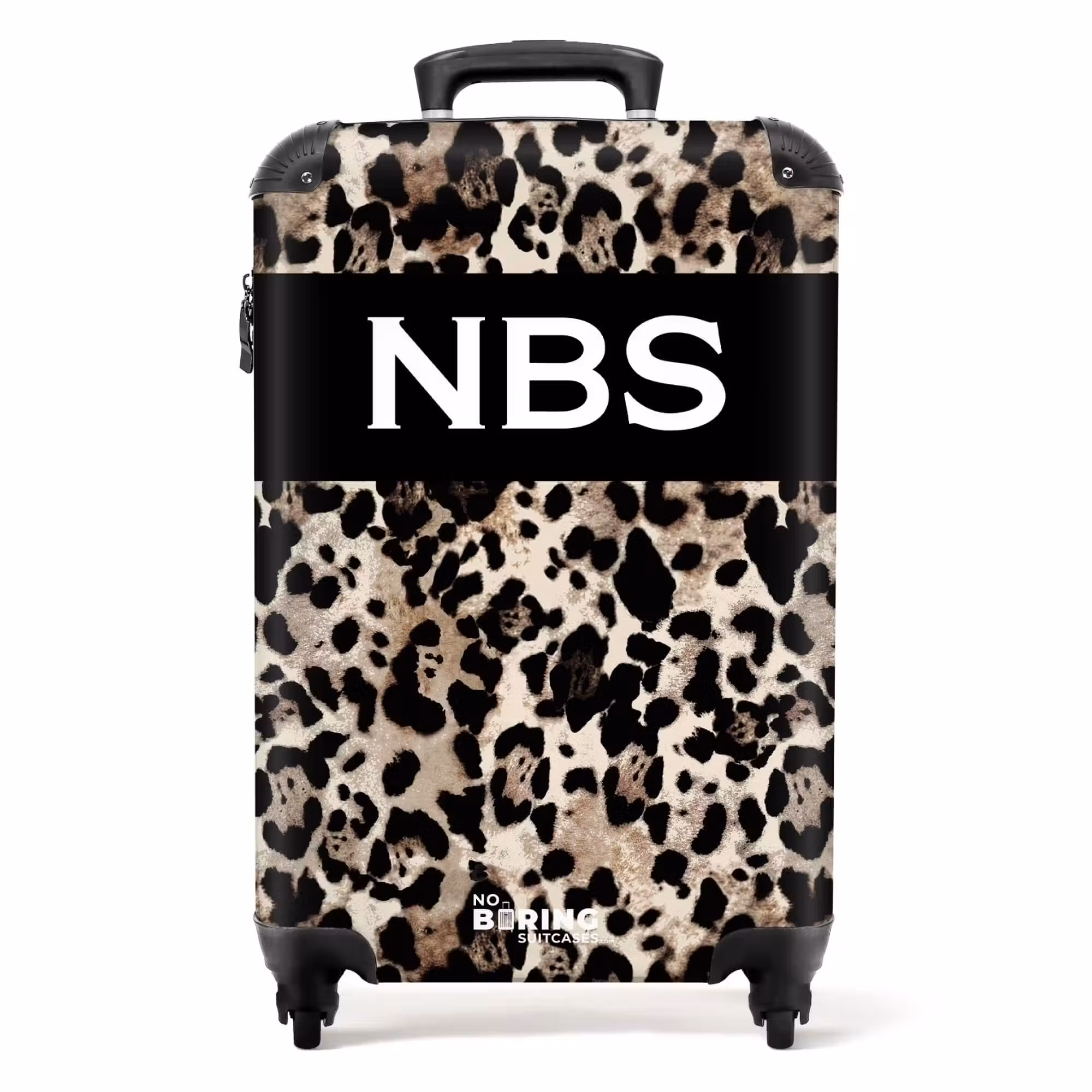 Suitcase - Leopard pattern 755h black