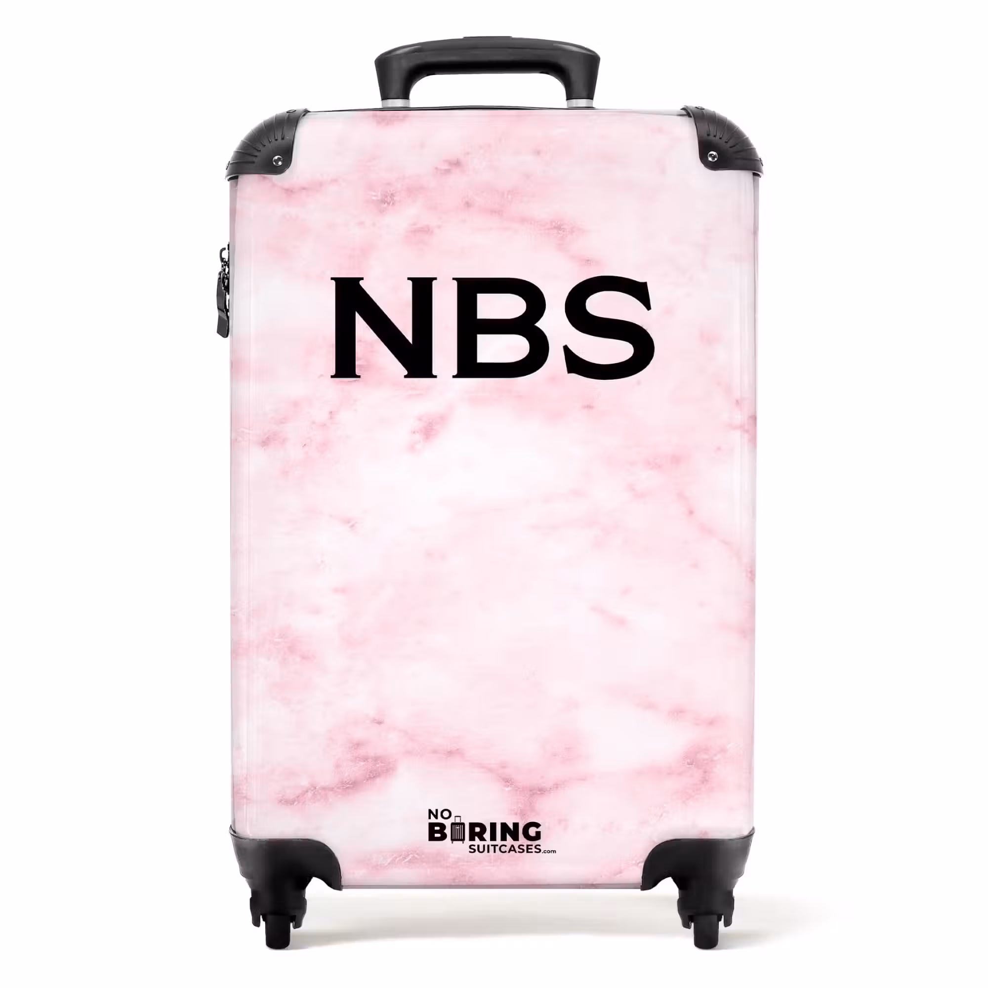 Suitcase - Pink marble 755h white