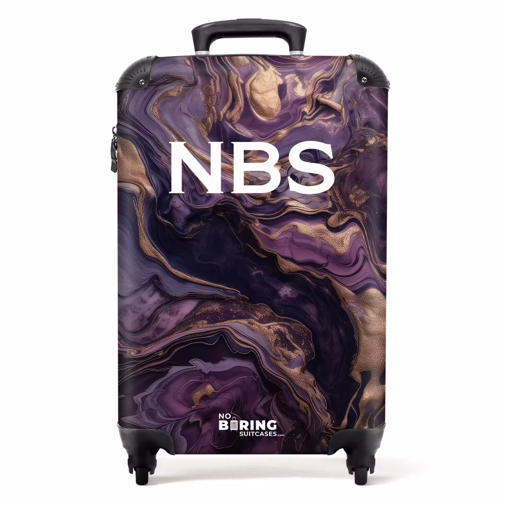 Suitcase - Purple marble 755h gold