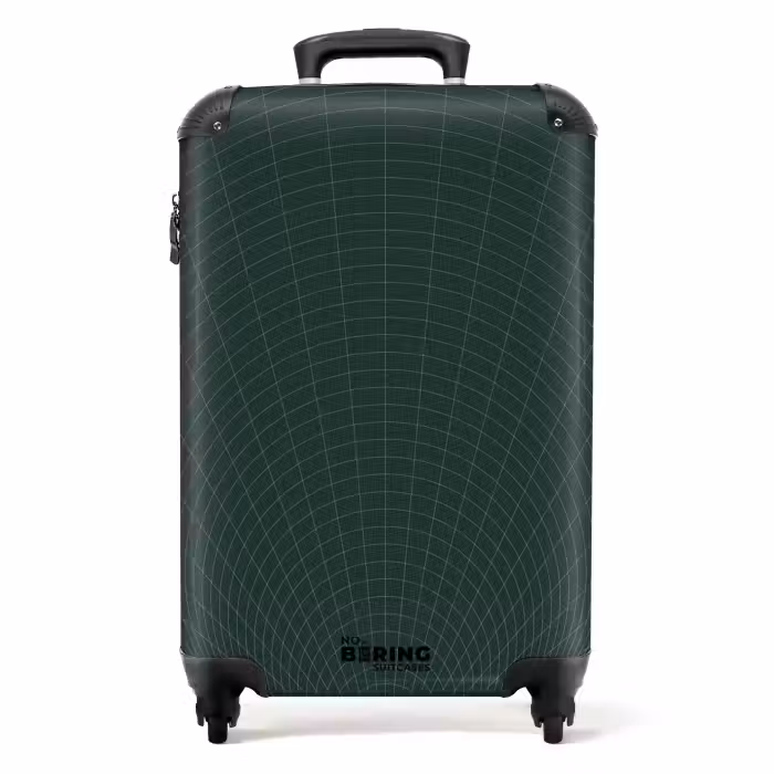 Suitcase - Abstract - Green grid pattern