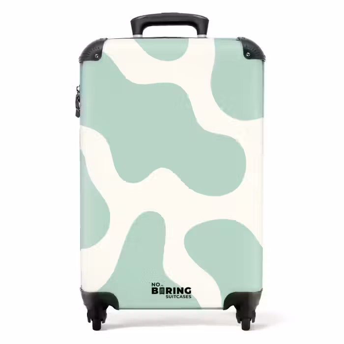 Suitcase - Abstract - Mint green shapes