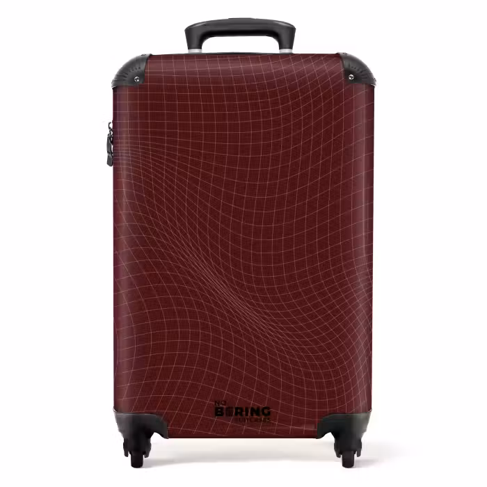Suitcase - Abstract - Red grid pattern