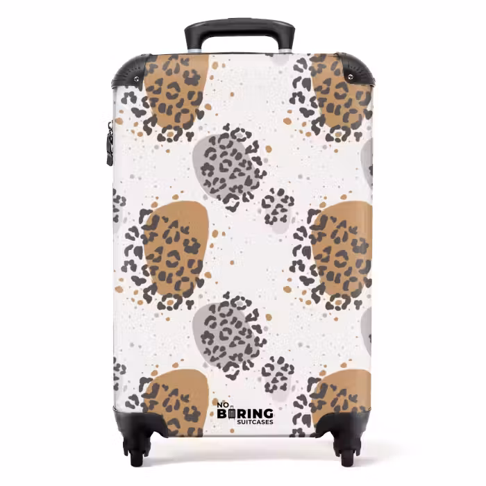 Suitcase - Animal print panther with spots