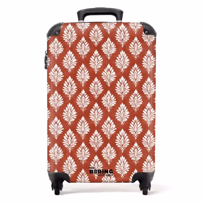 Suitcase - Baroque print red