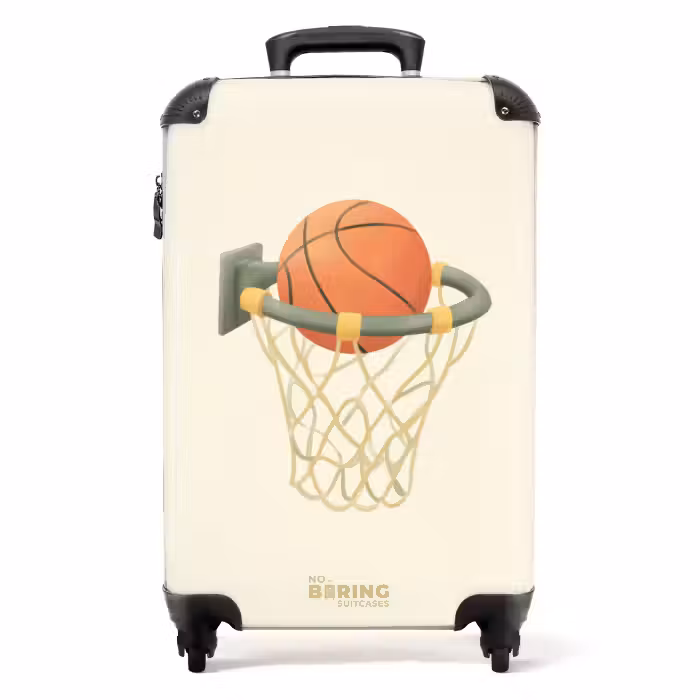 Suitcase - Basketball in neutral colors