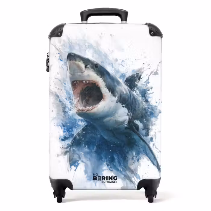 Suitcase - Big shark out of the water