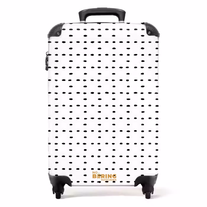 Suitcase - Black dots on a white background