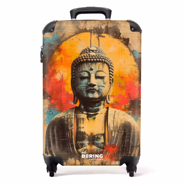 Suitcase - Buddha as a street art piece