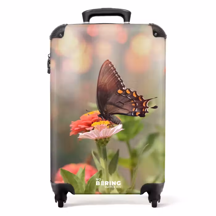Suitcase - Butterfly on a flower