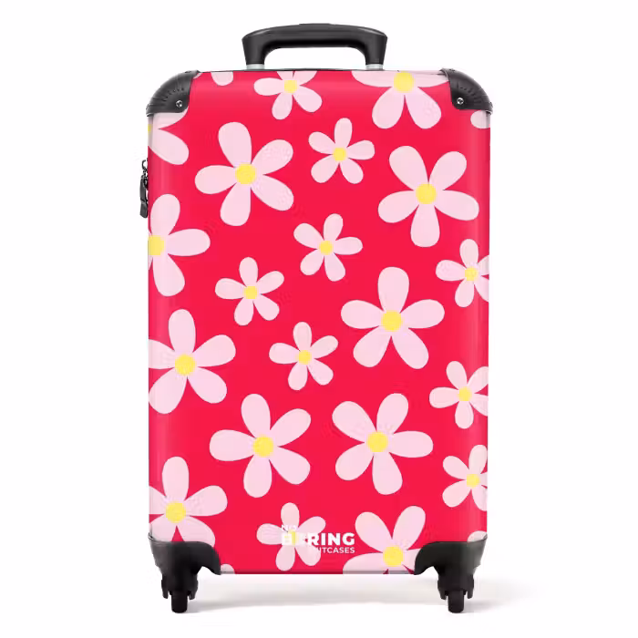 Suitcase - Daisy mania hotpink