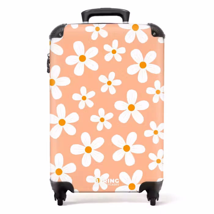 Suitcase - Daisy mania peach