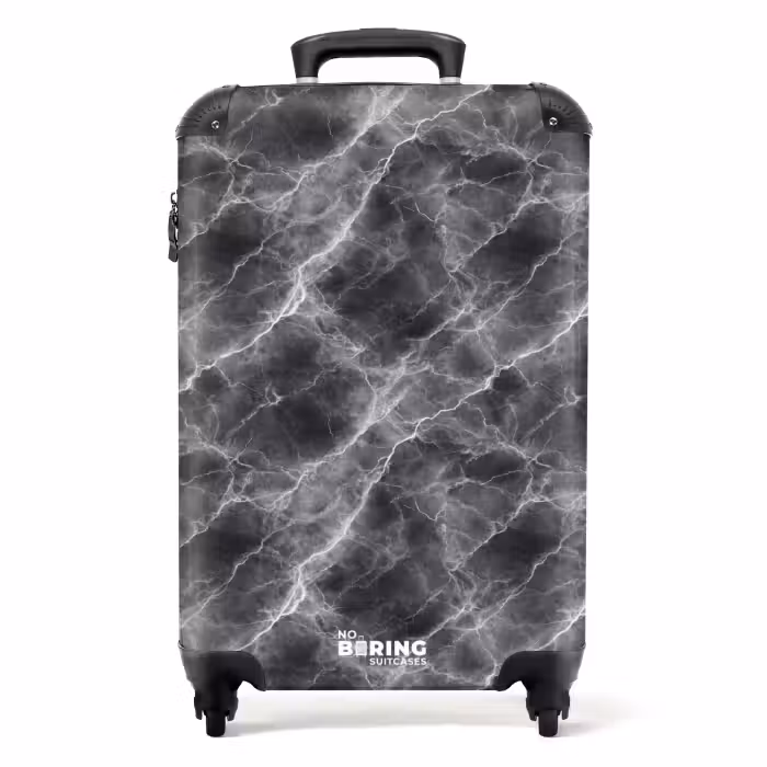 Suitcase - Dark gray - Lightning - Marble
