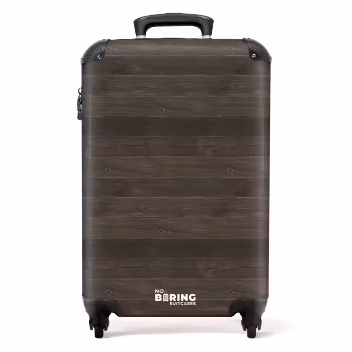 Suitcase - Dark weathered wood with horizontal planks