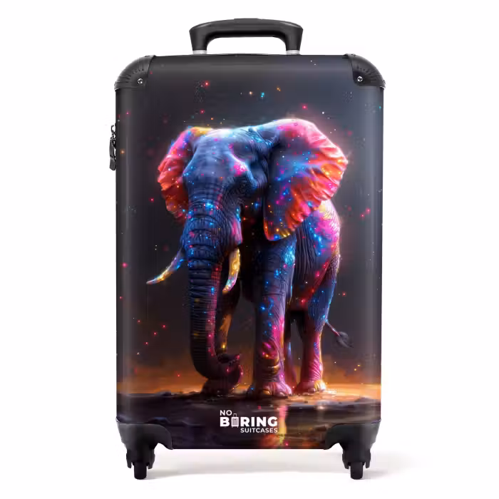 Suitcase - Elephant on space journey