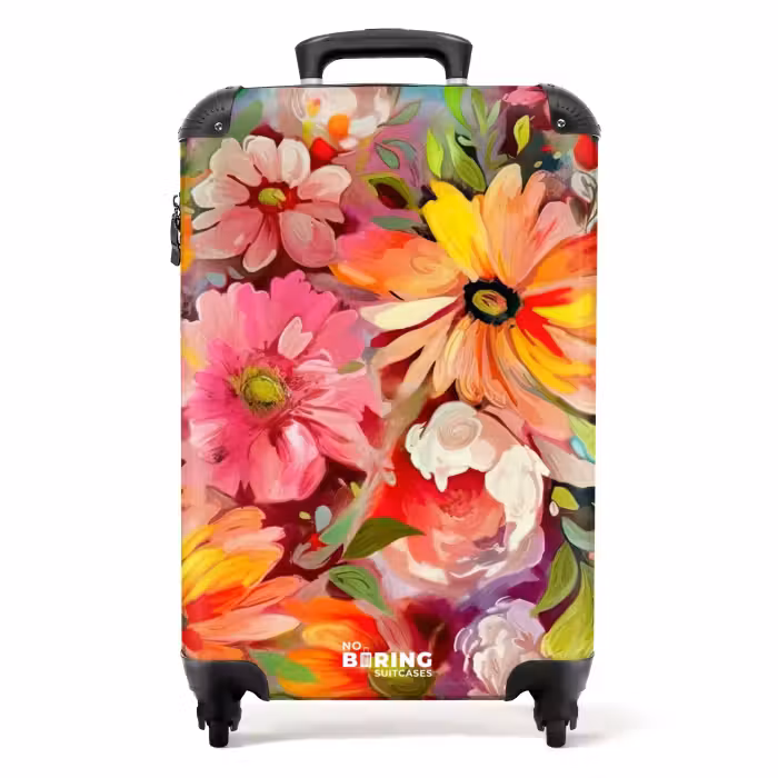 Suitcase - Flowers - Art - Painting - Botanical